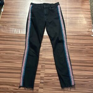 Mother High Waisted Looker Ankle Fray Jeans Size 27